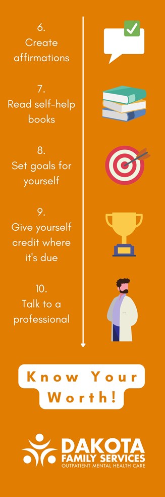 How to build self-esteem infographic