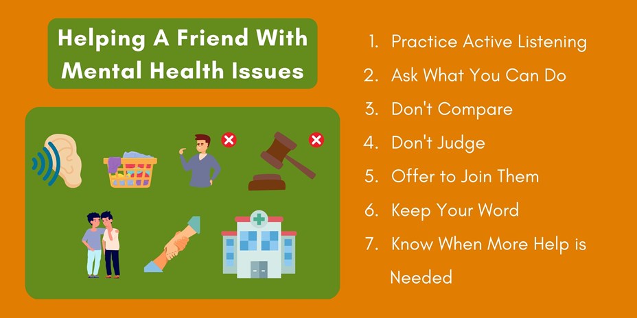 Tips for helping a friend with mental health issues