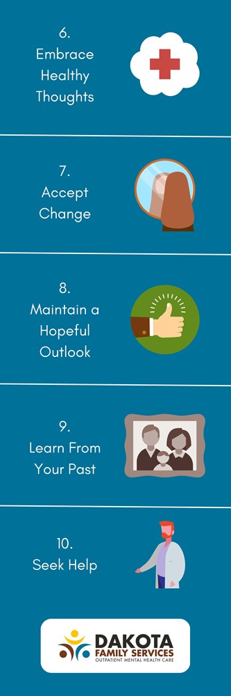 Tips for building resilience infographic