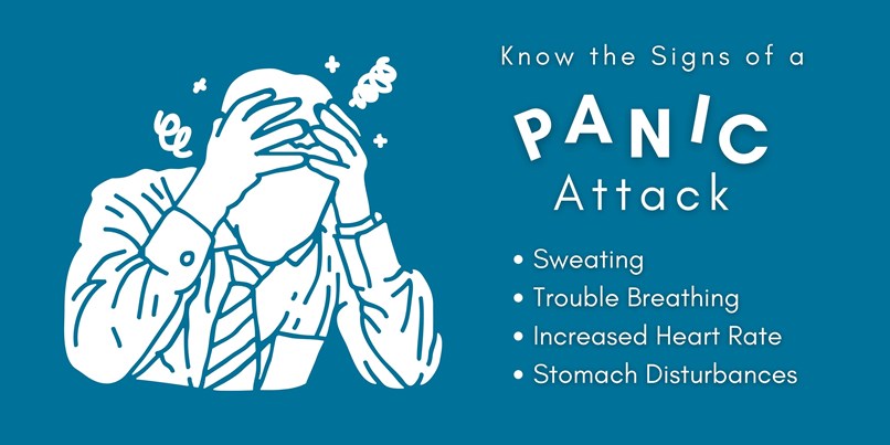 Signs of a panic attack infographic