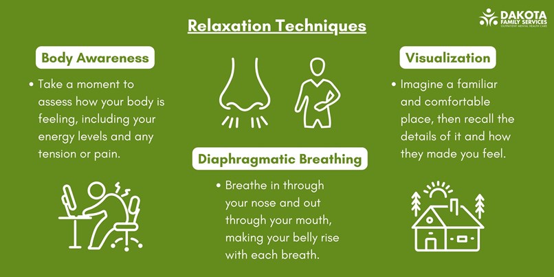 Relaxation techniques infographic