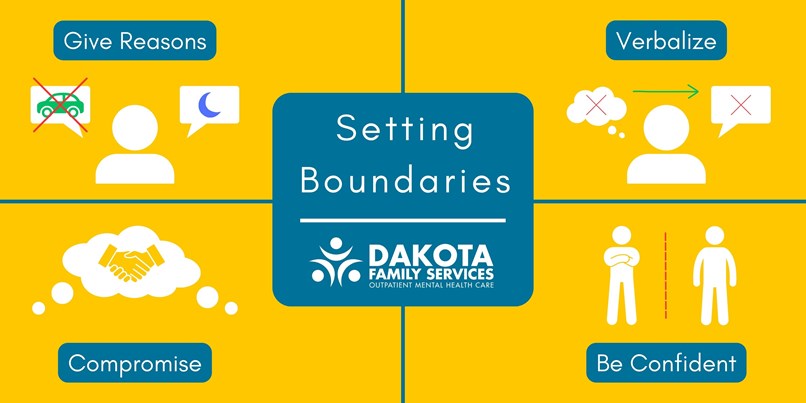 Tips for setting boundaries infographic
